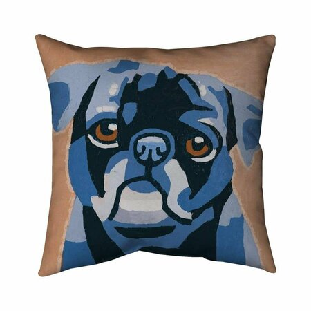 FONDO 26 x 26 in. Flash The Pug-Double Sided Print Indoor Pillow FO2793631